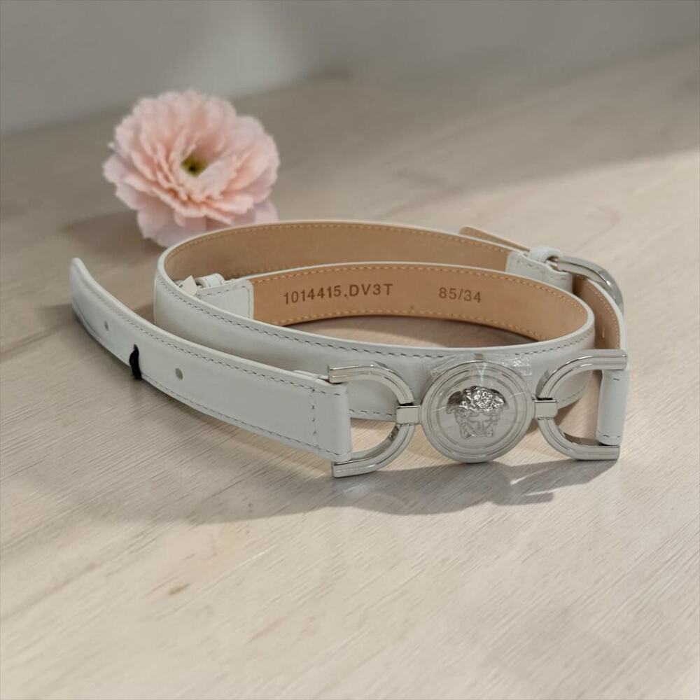 Versace Medusa Skinny Leather Belt (85/34)